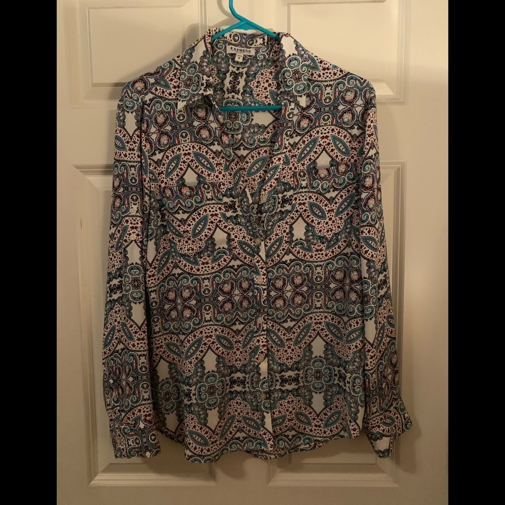 Express Paisley Print Portofino Shirt